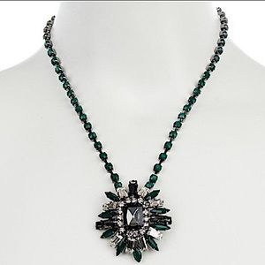 Only 2 Left Green Statement Fashion Necklace Valentine’s Day
